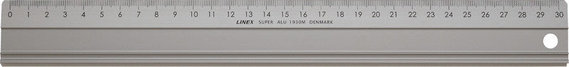 Linex Wandtafel-Lineal 50 cm – Aluminium, silber, rutschfest, mit Stahl-Schneidekante