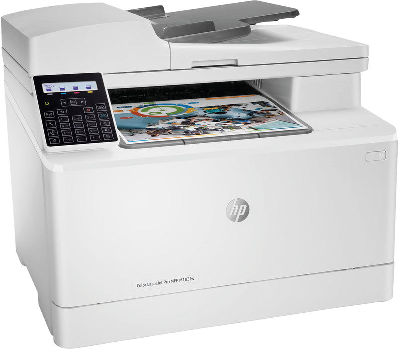 HP Color LaserJet Pro M183fw – Farbiges Laser-MFP A4, 4-in-1 – USB/LAN – ADF – 16 ppm S/W, 16 ppm Farbe