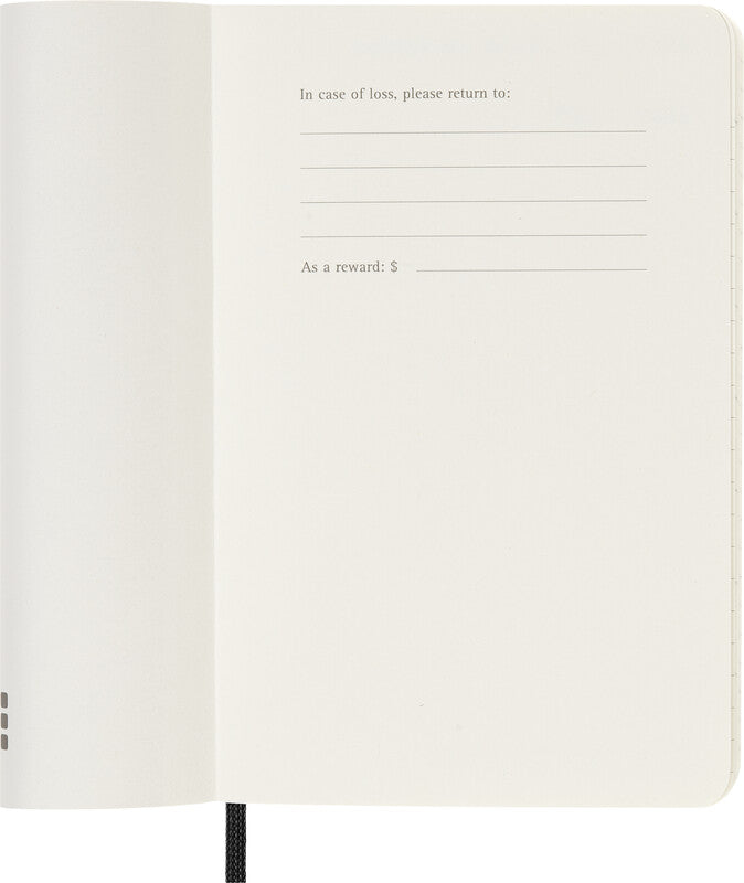 Moleskine Agenda – 1 Woche/1 Seite, gebunden, 9 × 14 cm, 2027, Englisch, schwarz, FSC