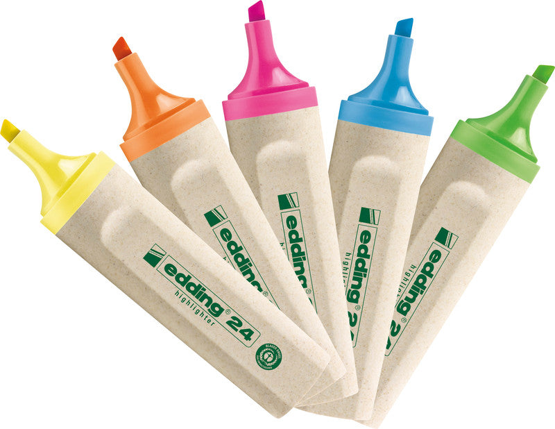 Edding EcoLine Textmarker Pink – Keilspitze, 2–5 mm, nachfüllbar, Blauer Engel