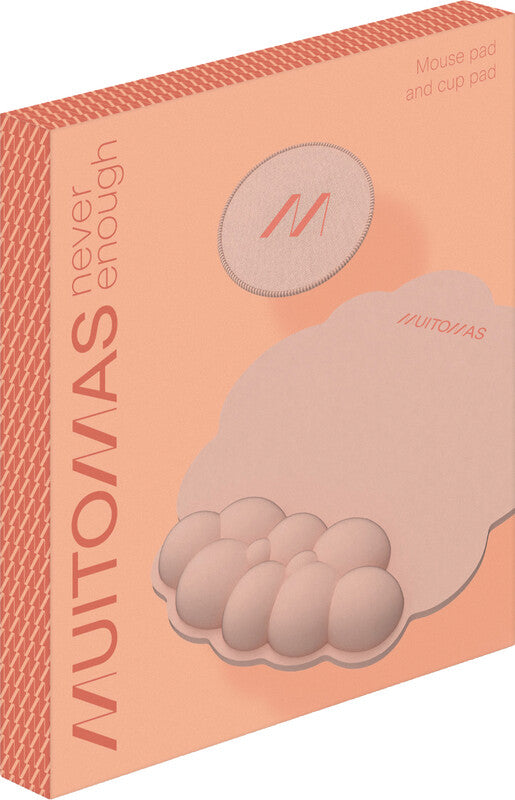 Muitomas MOUSEPADPF – Mauspad mit Handgelenkauflage – Textil – Pfirsich – 270 × 250 mm
