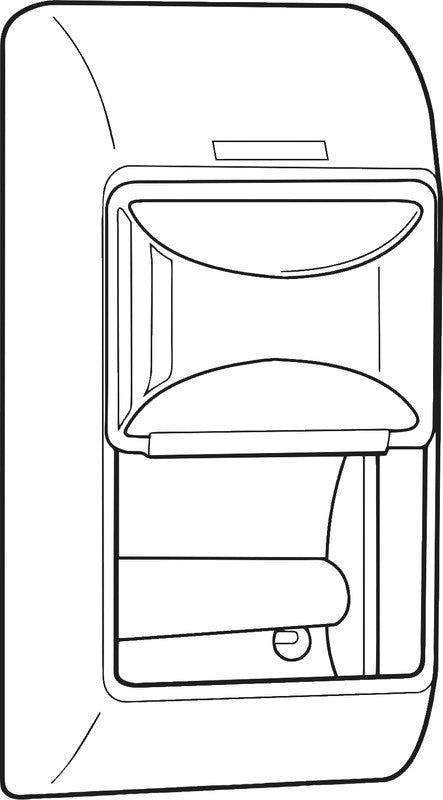 Katrin Toilettenpapierspender – Kunststoff, Weiss, für 2 Rollen, 14,5 × 14,5 × 30,0 cm