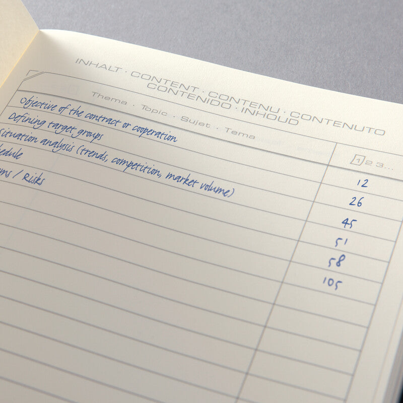 Sigel Notizbuch A4, kariert, Fadenheftung, 194 Seiten, 80 g/m² – schwarz
