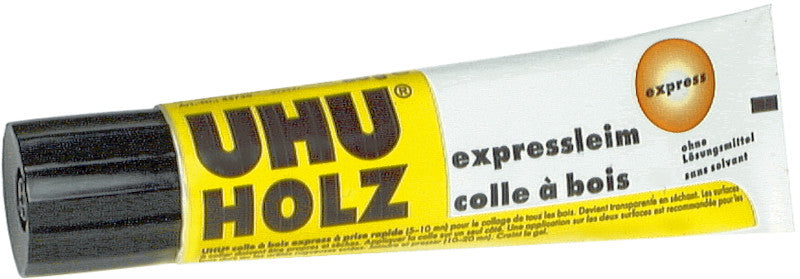 UHU Holzleim – 60 g – weiss – trocknet transparent, lösungsmittelfrei – für Holz