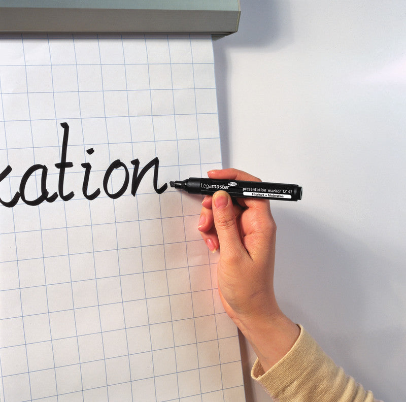 Legamaster Flipchart-Marker TZ 41 – Keilspitze 2-5 mm – Schwarz
