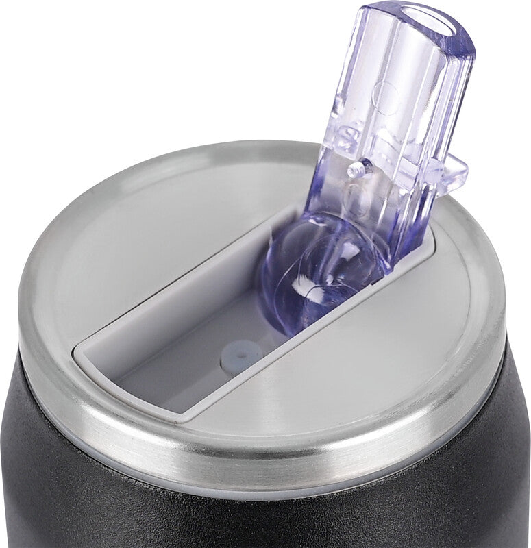 Estia Trinkdose – 5 dl – Edelstahl, isoliert, mit Strohhalm – Midnight Black