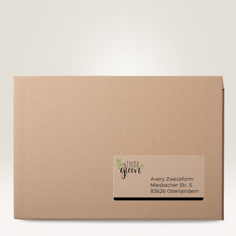 Avery Drucketiketten, 210 mm × 297 mm, transparent, Folie, permanent, 25 Blatt