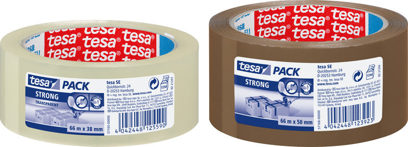 tesa Klebeband – 50 mm × 66 m, transparent, stark