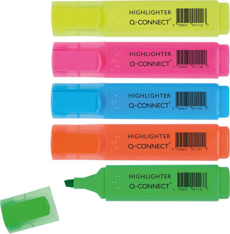 Q-CONNECT Economy Textmarker Blau – Keilspitze, 1–5 mm