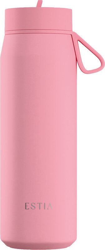 Estia Pulse Isolierflasche 500 ml – Doppelwandig 12 h Heiss/24 h Kalt, Edelstahl, Schraubdeckel