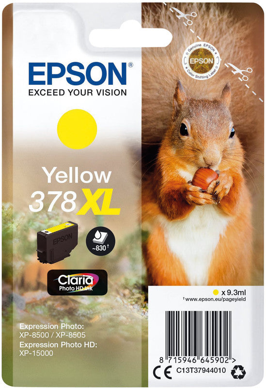 Epson Tintenpatrone 378XL, Gelb, XL – für Epson-Drucker