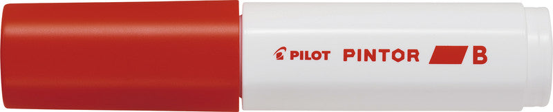 Pilot Pigment-Marker Pintor – Keilspitze 8 mm – Rot – Für dunkle Oberflächen geeignet