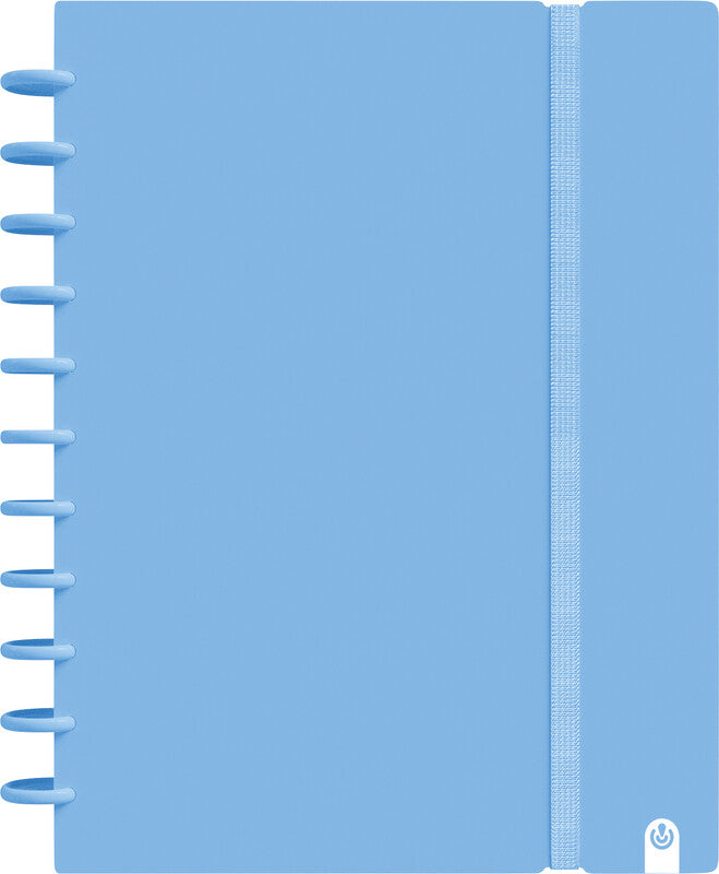 Carchivo Notizbuch, A4, liniert, Spiralbindung, Softcover, 160 Seiten, 100 g/m² – pastellblau