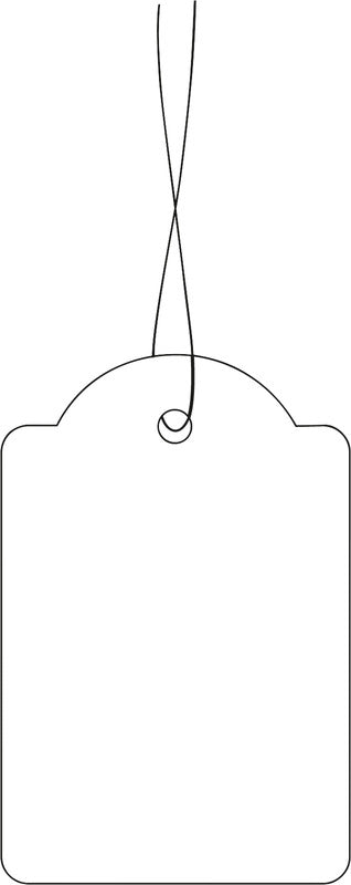 HERMA Anhängeetiketten – 7 × 15 mm, 300 g/m² Karton, Weiss, mit rotem Faden, abgerundete Ecken, 1'000 Stk.