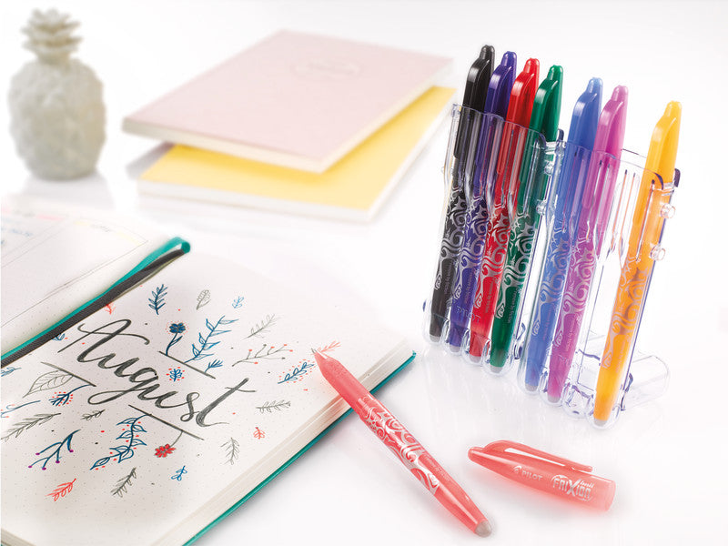 Pilot FriXion Ball Gelschreiber 8er Etui – 8 Farben, 0,7 mm, radierbar, Kappe, nachfüllbar