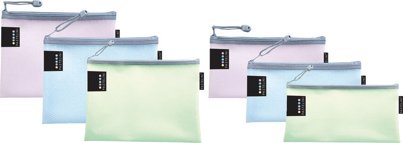 Pastelini Reissverschlusstasche – für DL-Format – 220 × 110 mm, Kunststoff, Blau – 1 Stück