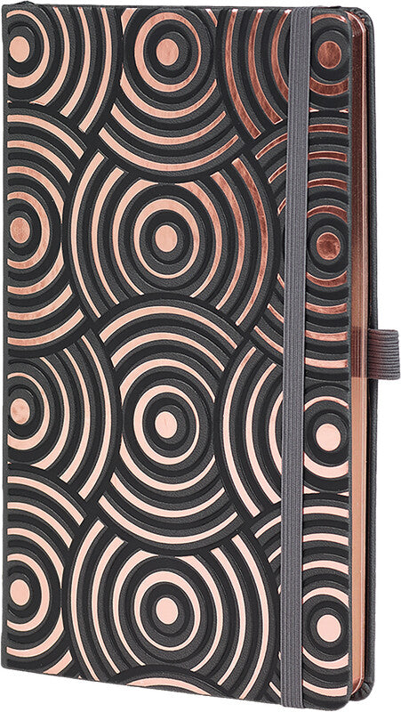 Castelli Notizbuch, 90 × 140 mm, liniert, Leimbindung, Hardcover, 192 Seiten, 80 g/m² – mehrfarbig