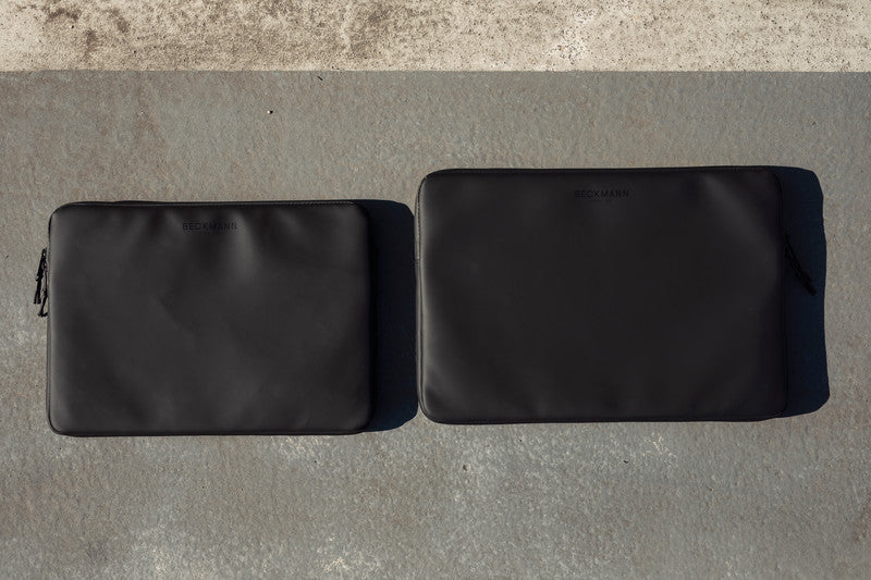 Beckmann Street Notebook-Schutzhülle – für Notebooks bis 14", wasserabweisend, recyceltes PET (rPET), schwarz