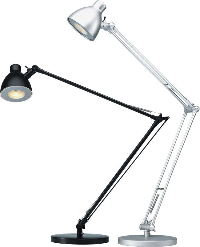 Hansa LED Tischleuchte Valencia – Verstellbar, Doppelarm – 3000 K – 350 lm 4,8 W – Schwarz