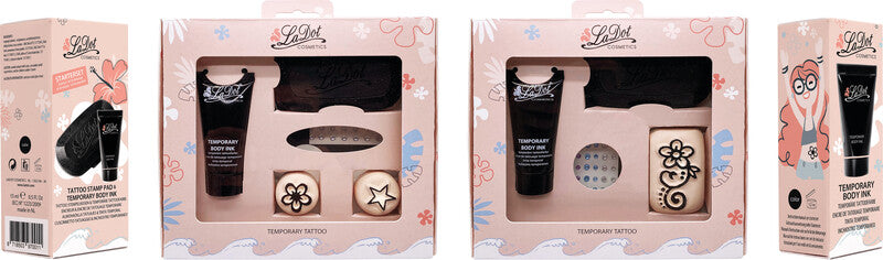 Colop Tattoo-Starter-Kit S – 2 Stempel, 15 ml Bodytinte – 75 × 35 mm