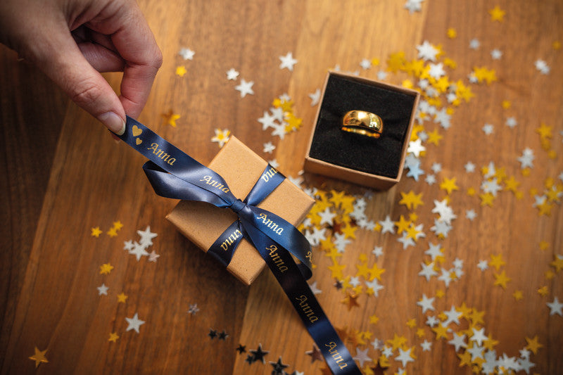 Brother Textilband – 24 mm × 4 m, marineblau, gold