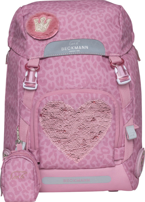 Beckmann Classic Schulrucksack 1st – 6-teilig – Furry, mit Leuchteffekt