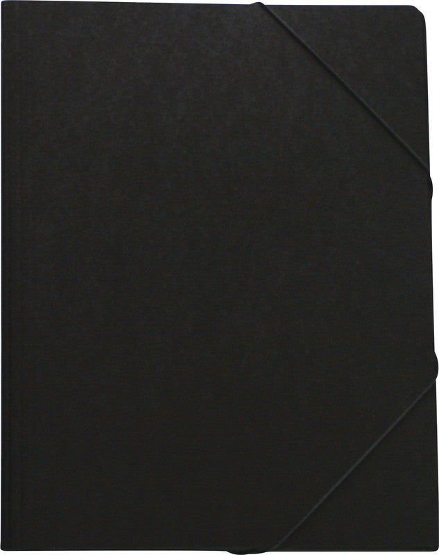 EROLA Sammelmappe für A4, Karton, Schwarz, mit Gummizug
