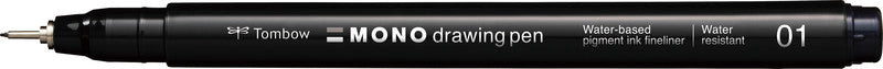 Tombow Mono Drawing Pen Fineliner – schwarz – wasserfest