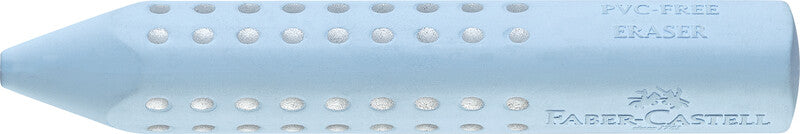 Faber-Castell Radierstift Grip 2001 – für Bleistifte, PVC-frei, schmierfrei, hellblau