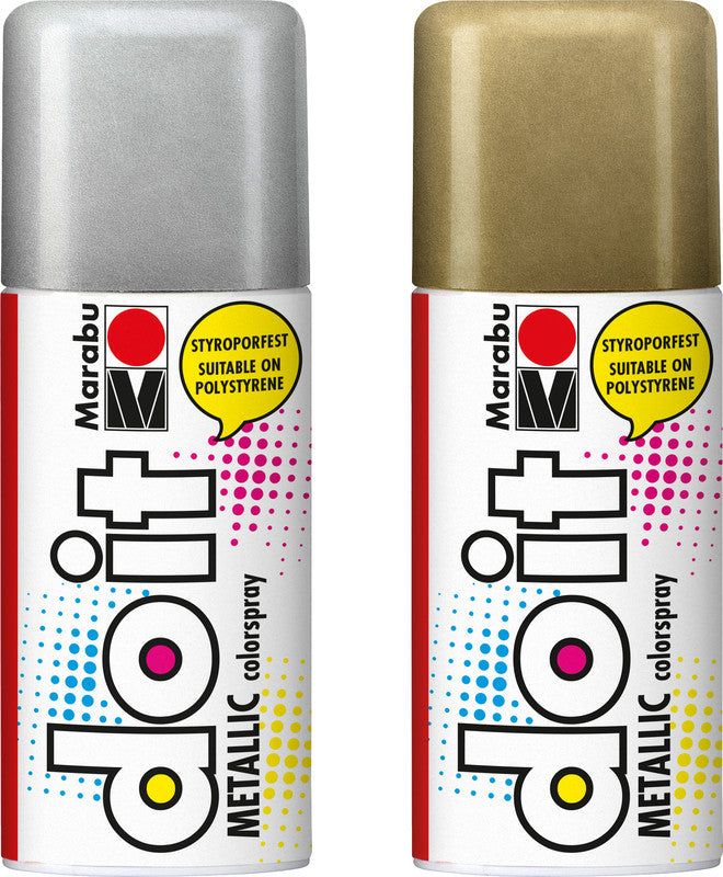 Marabu do it – Farbspray – gold metallic, seidenmatt, 150 ml, für Glas & Metall