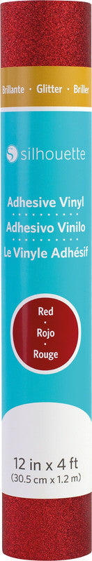 Silhouette Vinylfolie Glitzer – Rot – 30,5 × 120 cm – für Silhouette Schneideplotter