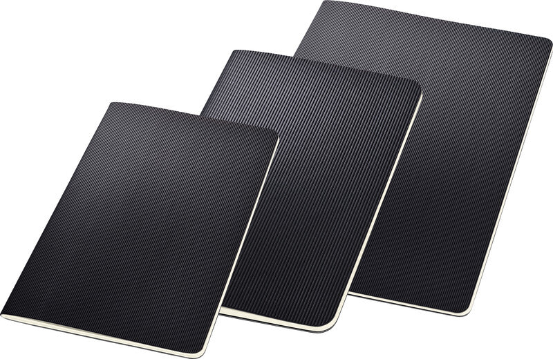 Sigel Notizheft Conceptum, 135 × 210 mm, liniert, Fadenheftung, Softcover, 64 Seiten, 80 g/m² – schwarz