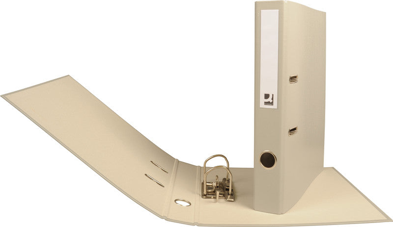 Q-connect Ordner – A4 hoch – 2-Ring Hebelmechanik, Rücken 40 mm – grau, FSC