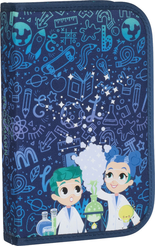 Beckmann Classic 1st Etui mit 2 Klappen, gefüllt, 21-teilig – Science – Kunststoff – 20,5 × 13,3 × 3,8 cm