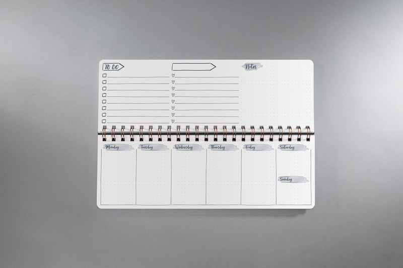 Sigel JOLIE Wochenplaner – undatiert, 30 × 11,4 cm, mit Ständer, Underwater Miracles