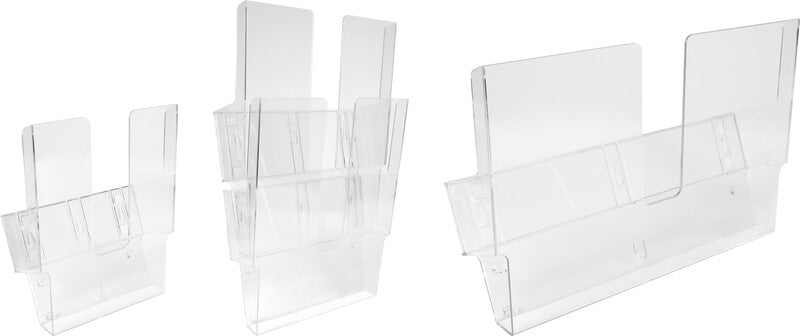 Biella Wandprospekthalter – Kunststoff, transparent, 172 × 220 mm – für A5