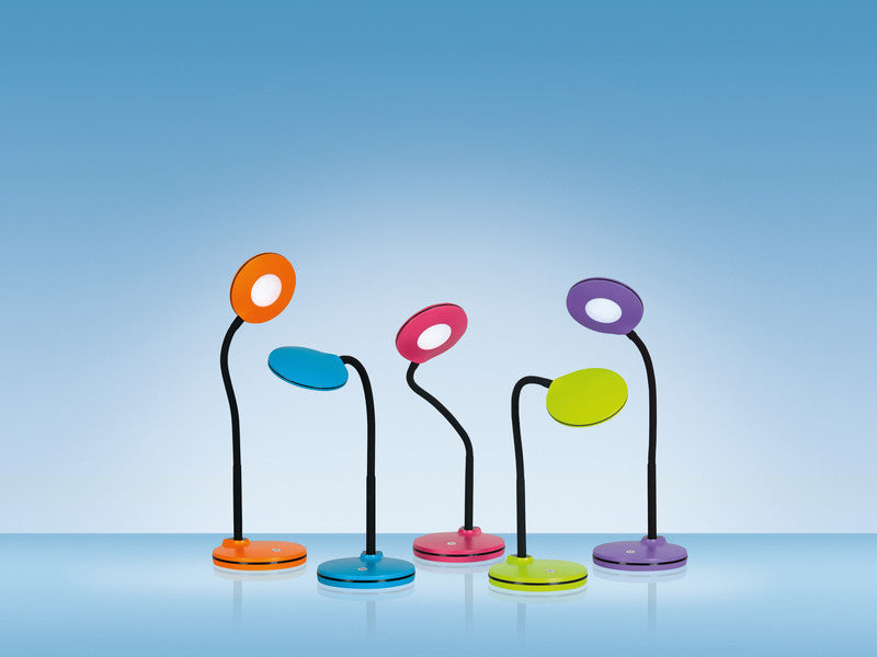 Hansa LED-Tischleuchte Splash – Touchfeld, Schwanenhals, 3-stufig dimmbar