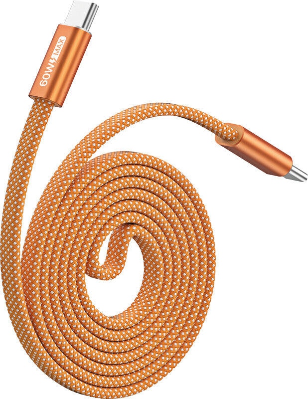 Dux Ducis USB-Kabel – USB-C auf USB-C – USB 2.0 (480 Mbit/s) – 1 m – PD 60 W – Magnetisch – Orange
