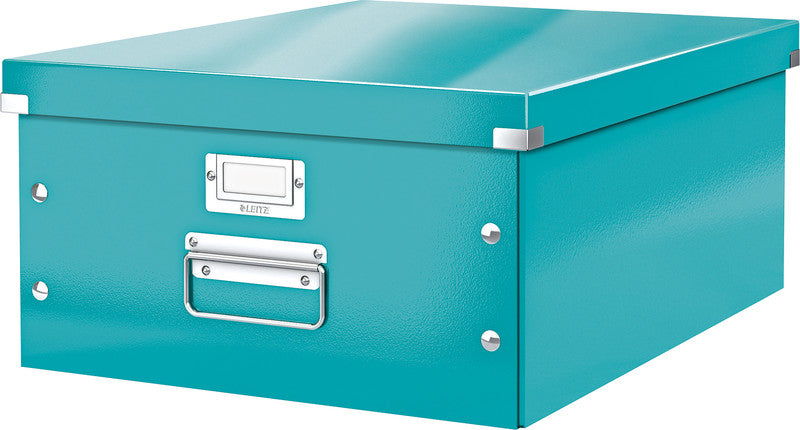 Leitz Click&Store Aufbewahrungsbox 30 l – für A3, mit Deckel, türkis, Karton