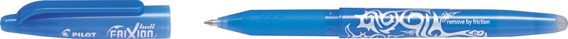 Pilot FriXion Ball Gelschreiber – himmelblau, 0,7 mm, radierbar, Kappe, nachfüllbar