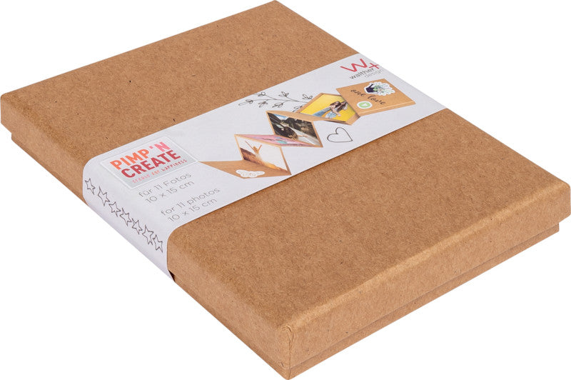 Walther Leporello – Kraft – 120 × 165 × 25 mm – für 11 Fotos (100 × 150 mm)