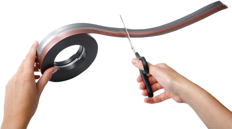 Durable Magnetschiene – magnetisch, selbstklebend, wiederablösbar – silber – Kunststoff – 5'000×17×4 mm – 1 Stück
