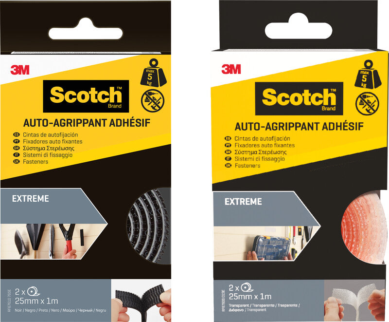 Scotch Klebeband – permanent, 25 mm × 1 m, transparent, 2 Rollen