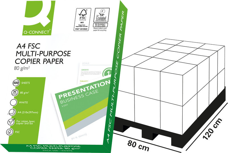 Q-CONNECT Universalpapier hochweiss – A4, 80 g/m², 500 Blatt