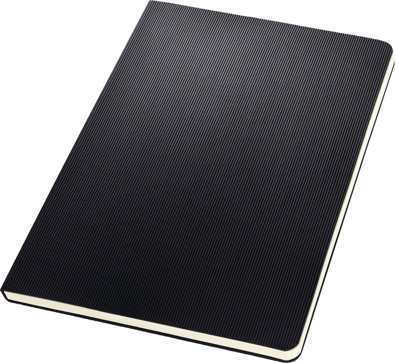 Sigel Conceptum Softwave Schreibblock, A4, liniert, 60 Blatt, 4-fach gelocht, 80 g/m² – schwarz