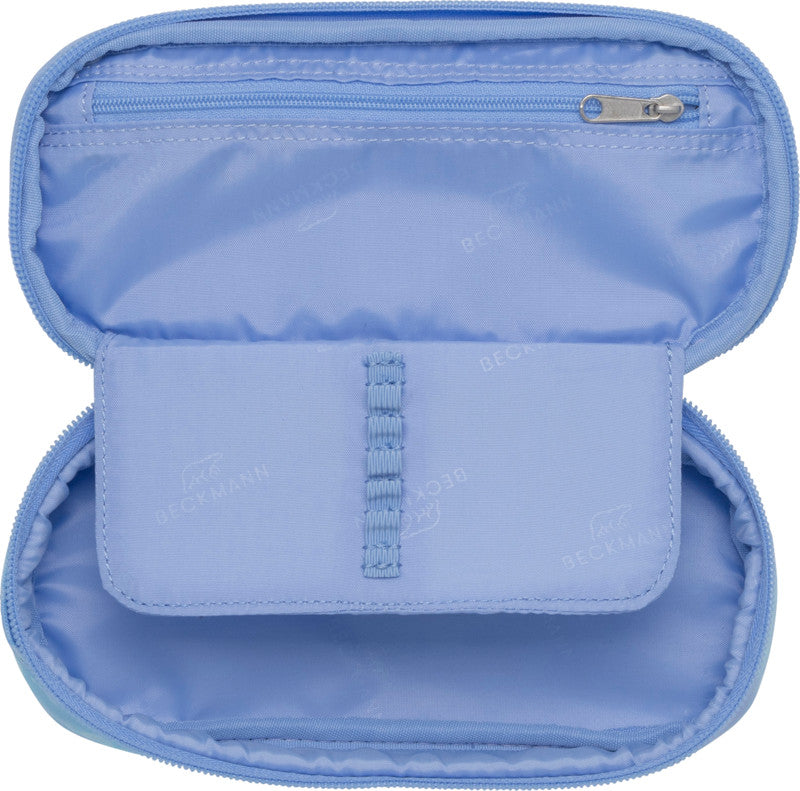 Beckmann Klassisches Schlamperetui, leer – Unicorn Princess Ice Blue – Kunststoff – 22,0 × 5,0 × 10,0 cm