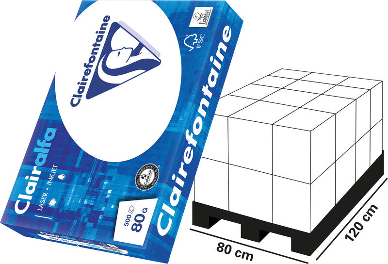 Clairefontaine Universalpapier Premium Kopierpapier Weiss – A3, 80 g/m², 500 Blatt