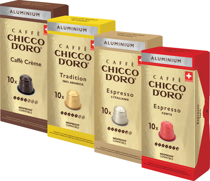 Chicco d'Oro Kaffeekapseln Caffè Crème – für Caffitaly & Nespresso – Intensität 4/7 – 10 Kapseln