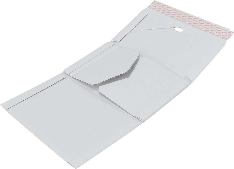Elco Unipack Versandverpackung, weiss, mit Aufreissperforation – 325 × 250 × 15-80 mm