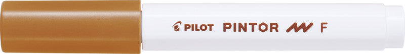 Pilot Pigment Marker Pintor – Rundspitze 0,9-1,5 mm – Braun – Für dunkle Oberflächen geeignet